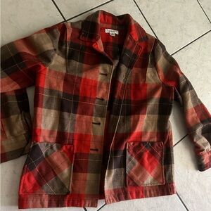 Vintage Pendleton Red and Brown Plaid Women's Blazer